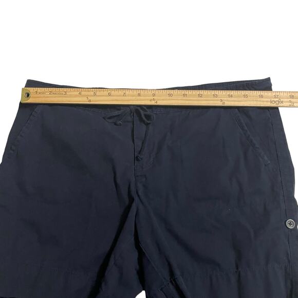 J. Crew Womens Shorts Size 8 Navy Blue Twill Chino City Fit Zip Fly Drawstring - Picture 8 of 11